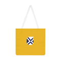 Gold Tote Bag with Navy Saltire Crest – Casual Shoulder Tote