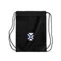 Nautical Blue St. Andrew Cross Drawstring Bag — Minimal Sailing Logo Gym Sack