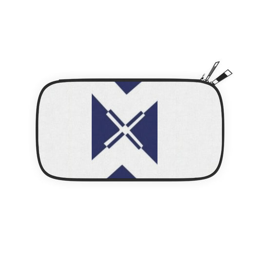 Passport Wallet — Minimal Navy Geometric X Travel Organizer