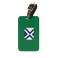 Green XT7 Luggage Tag with Nautical St. Andrew’s Cross Design
