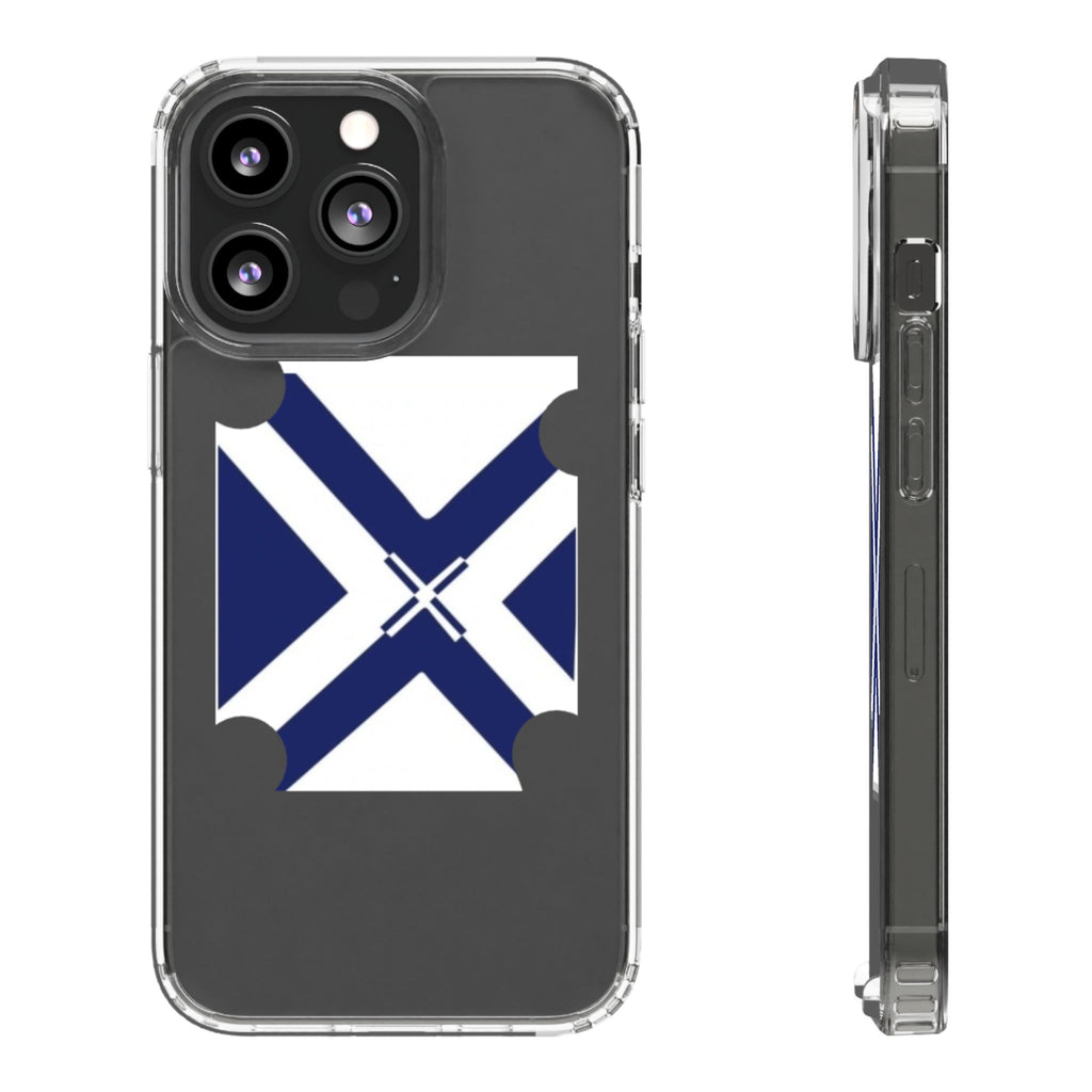 xT7 Saltire Clear Phone Case - Blue White Scottish Flag iPhone Cover