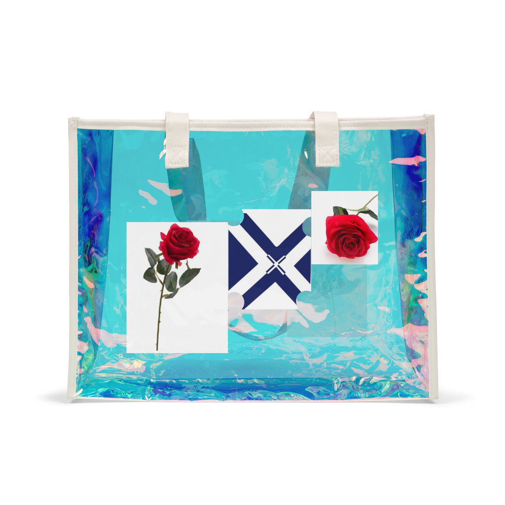 Beach Holographic Tote Bag — XT rose  Holographic Beach Tote