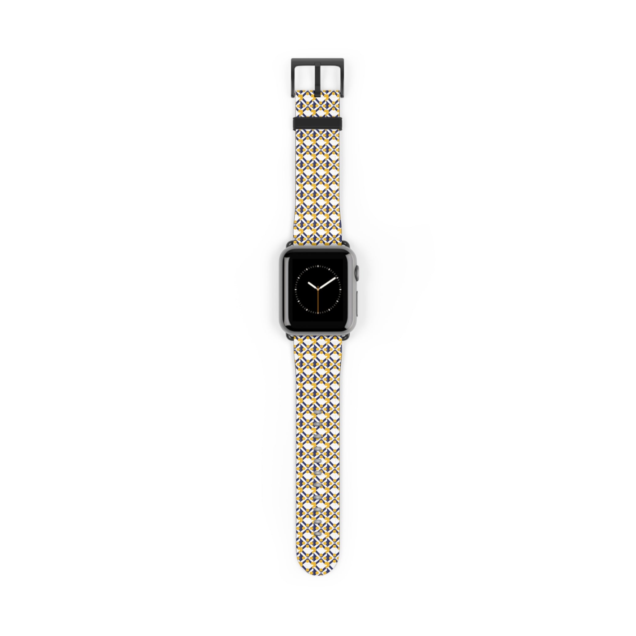 XT9 Gold Tile Watch Band — Modern Patterned Replacement Strap