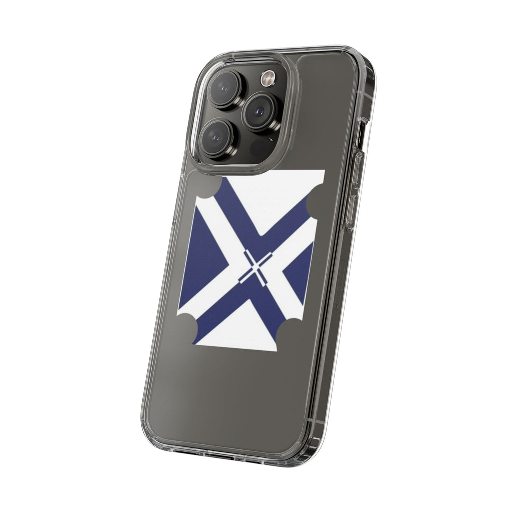xT7 Saltire Clear Phone Case - Blue White Scottish Flag iPhone Cover