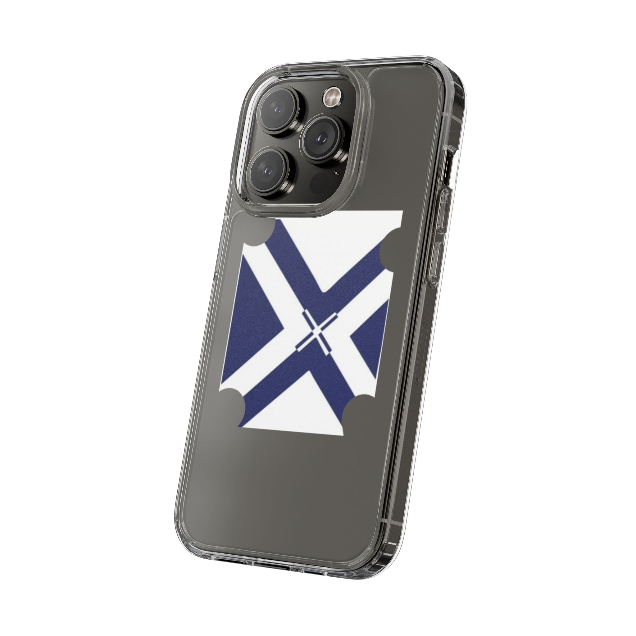 xT7 Saltire Clear Phone Case - Blue White Scottish Flag iPhone Cover