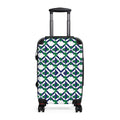 Xponet Geometric Green & Navy Carry-On Suitcase – Modern Tile Pattern Travel Luggage