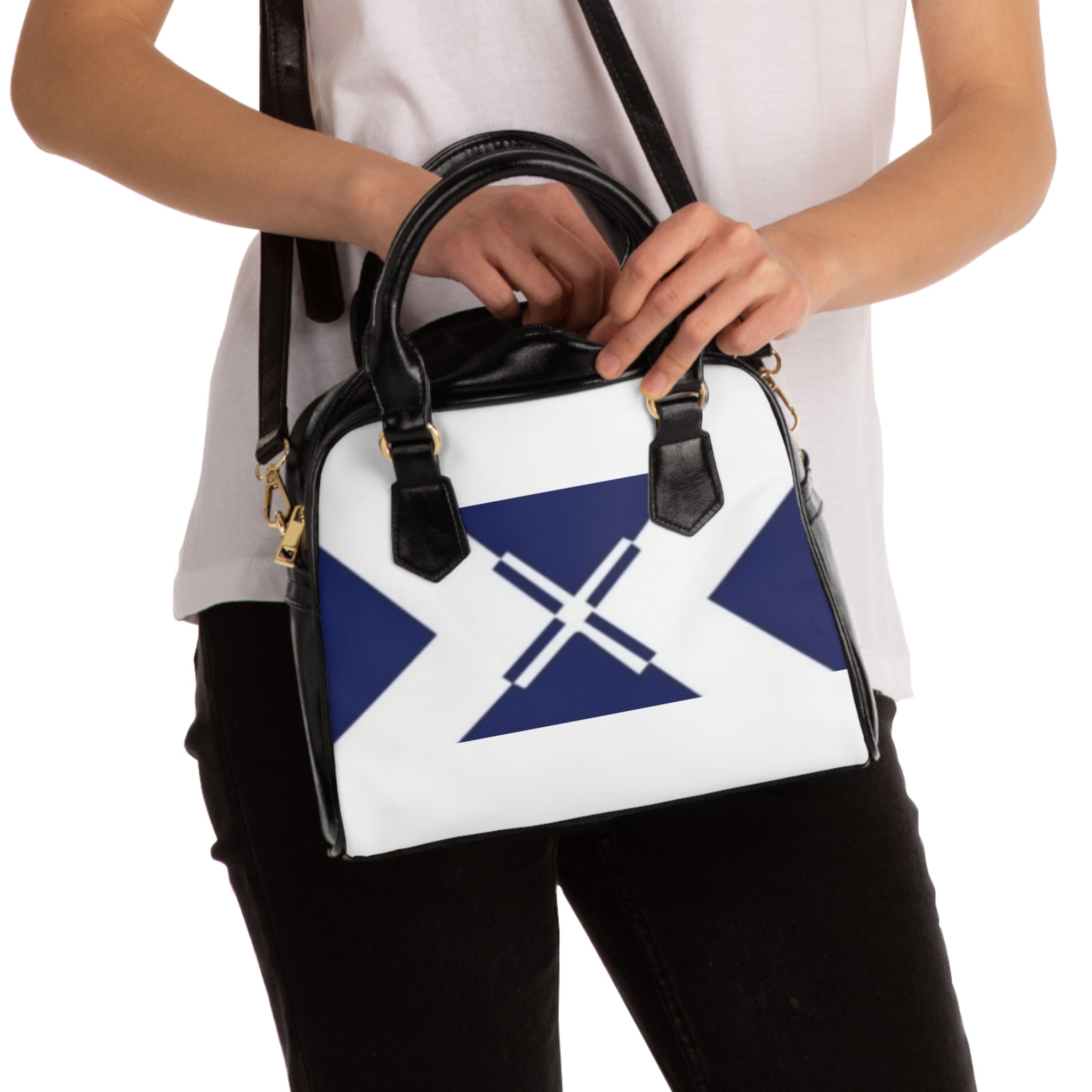 XT3  Shoulder Handbag — Navy Geometric Travel Purse