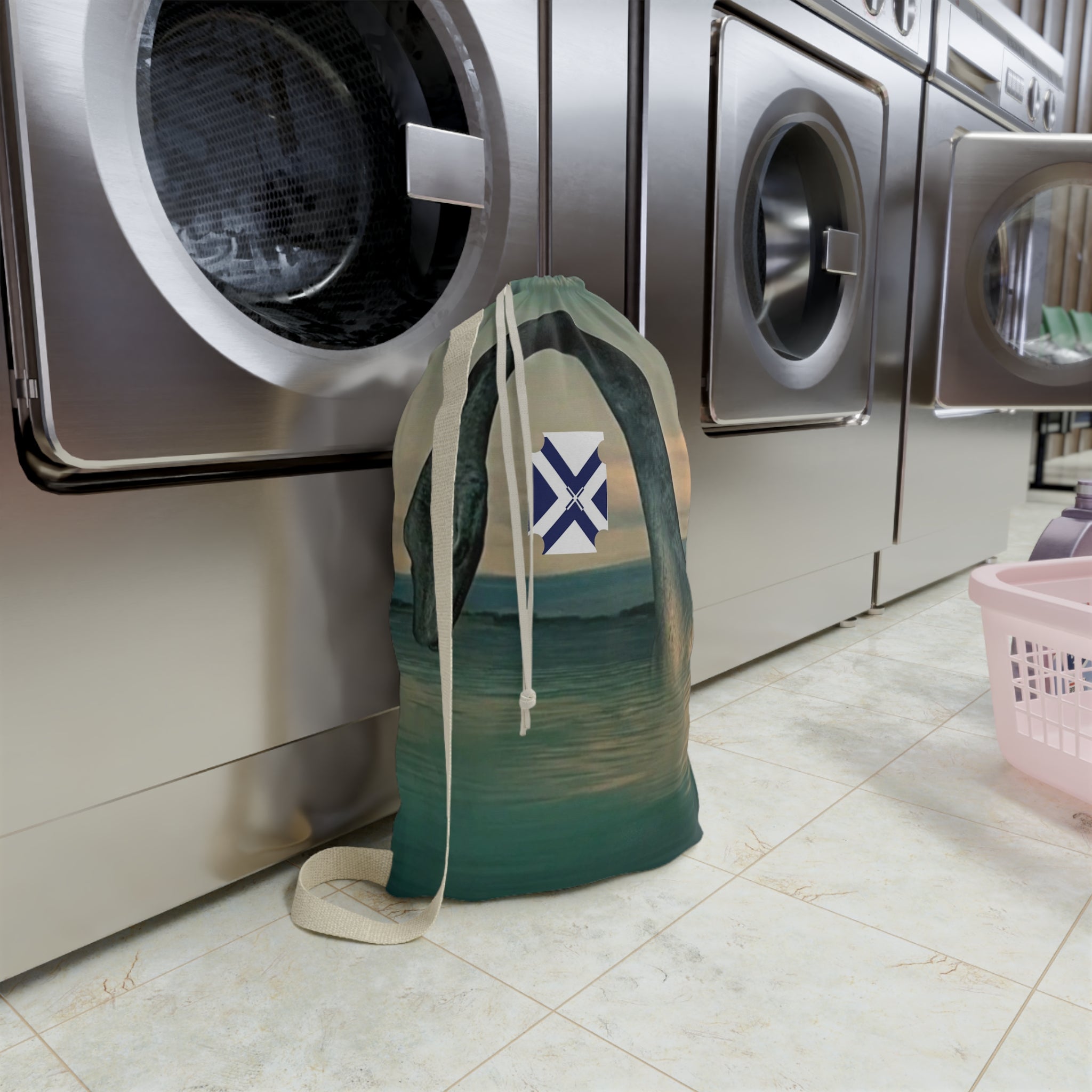 Xt Nessie Loch Monster Laundry Bag – Nautical Drawstring Laundry Tote