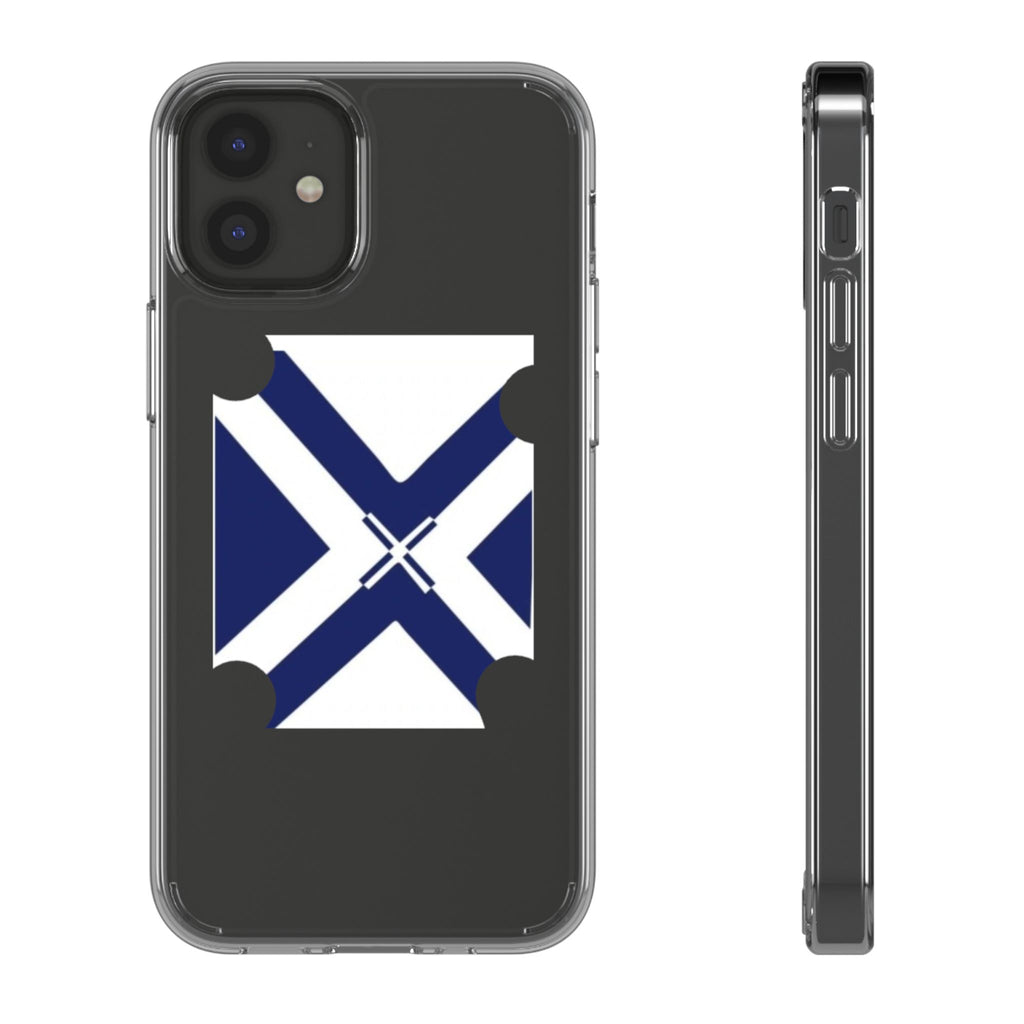 xT7 Saltire Clear Phone Case - Blue White Scottish Flag iPhone Cover