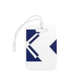 Geometric Navy Arrow Luggage Tag — Modern Travel ID Tag