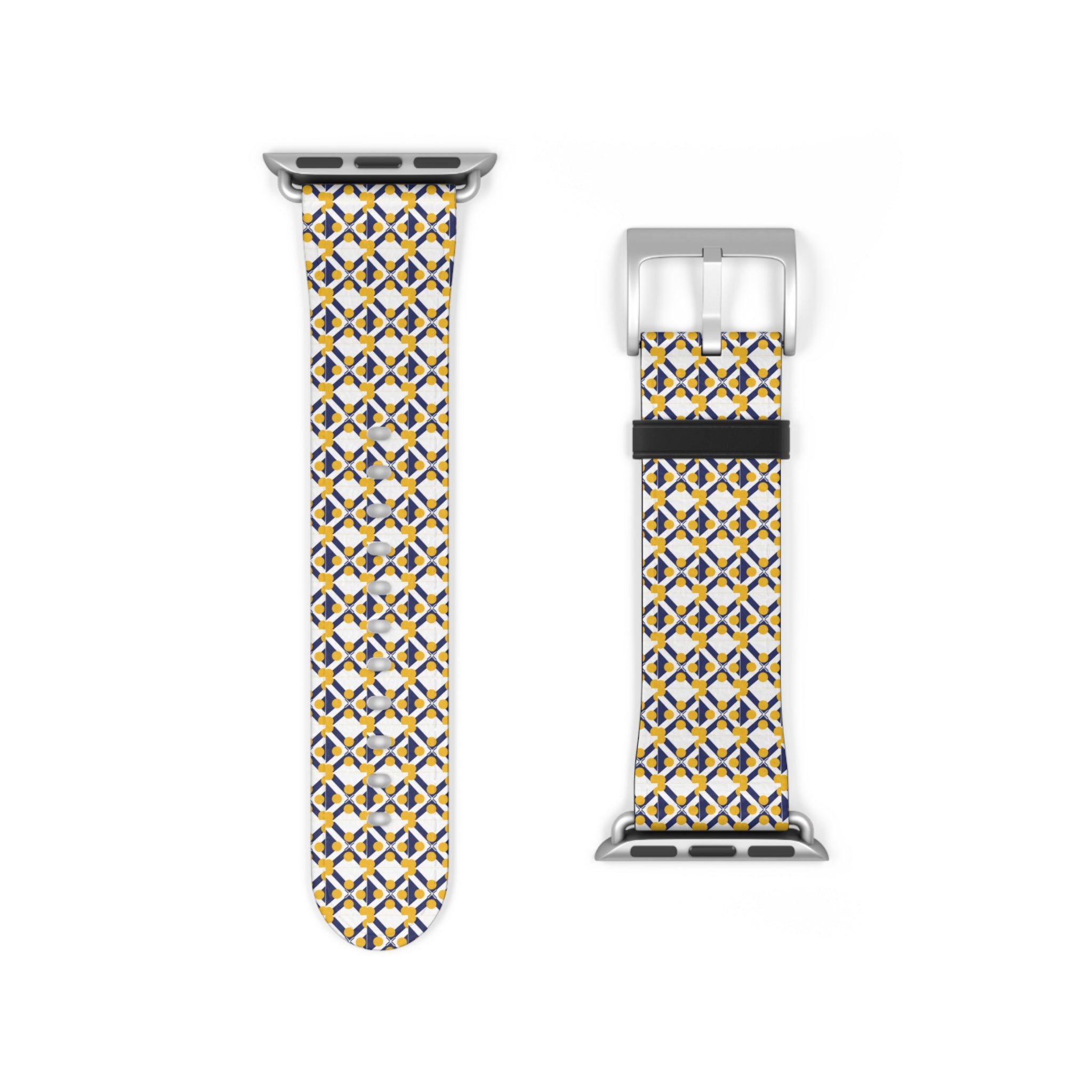 XT9 Gold Tile Watch Band — Modern Patterned Replacement Strap