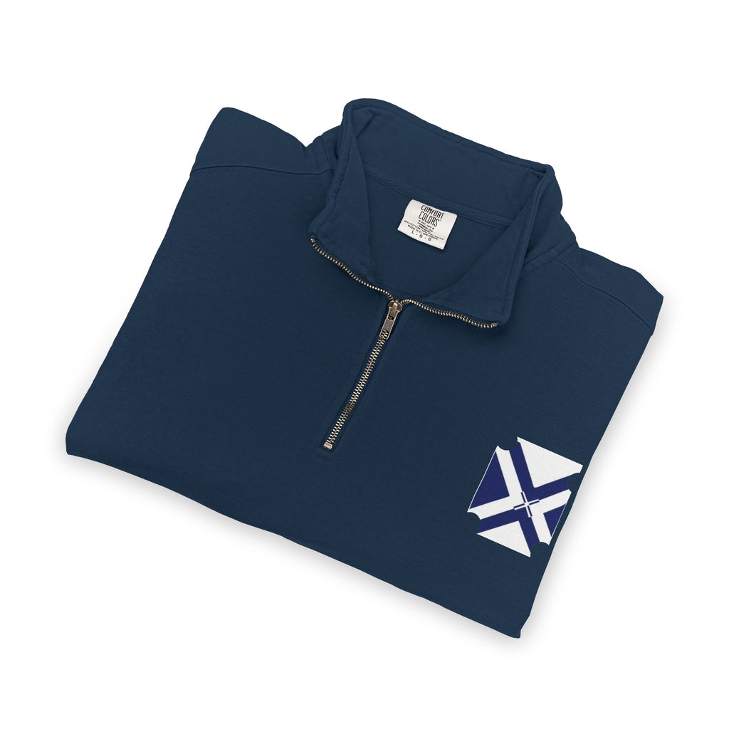 Minimalist Geometric Quarter-Zip Sweatshirt