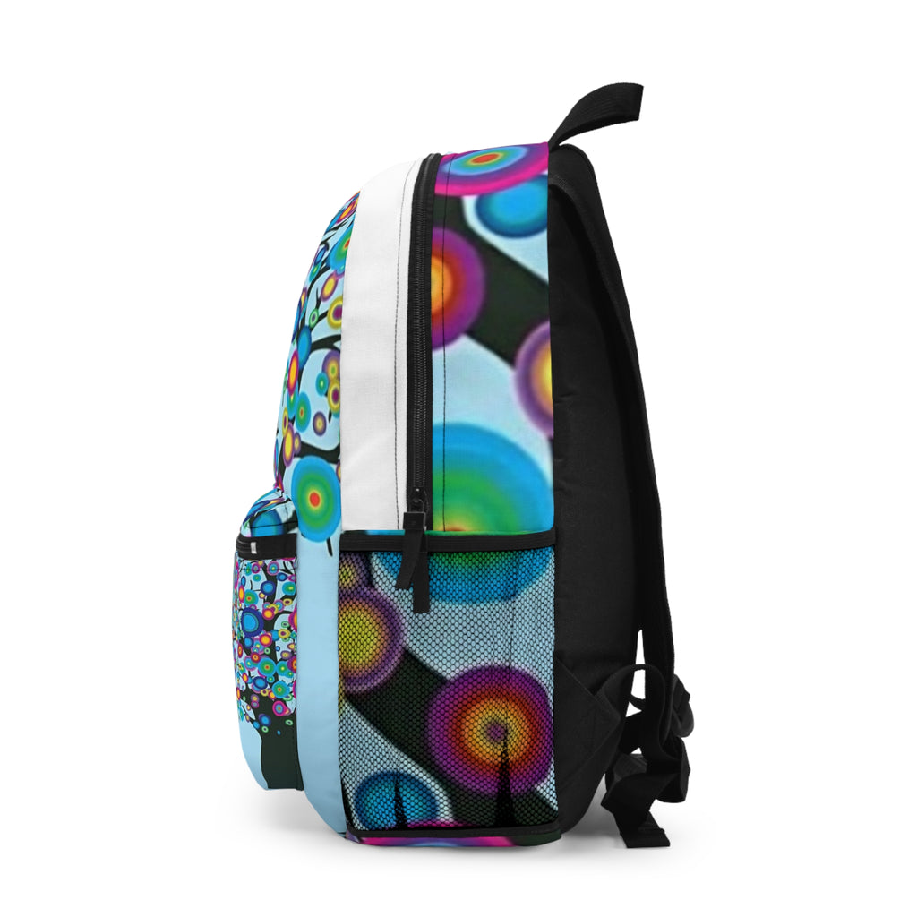 Colorful Tree Backpack — Whimsical Floral Art School Bag
