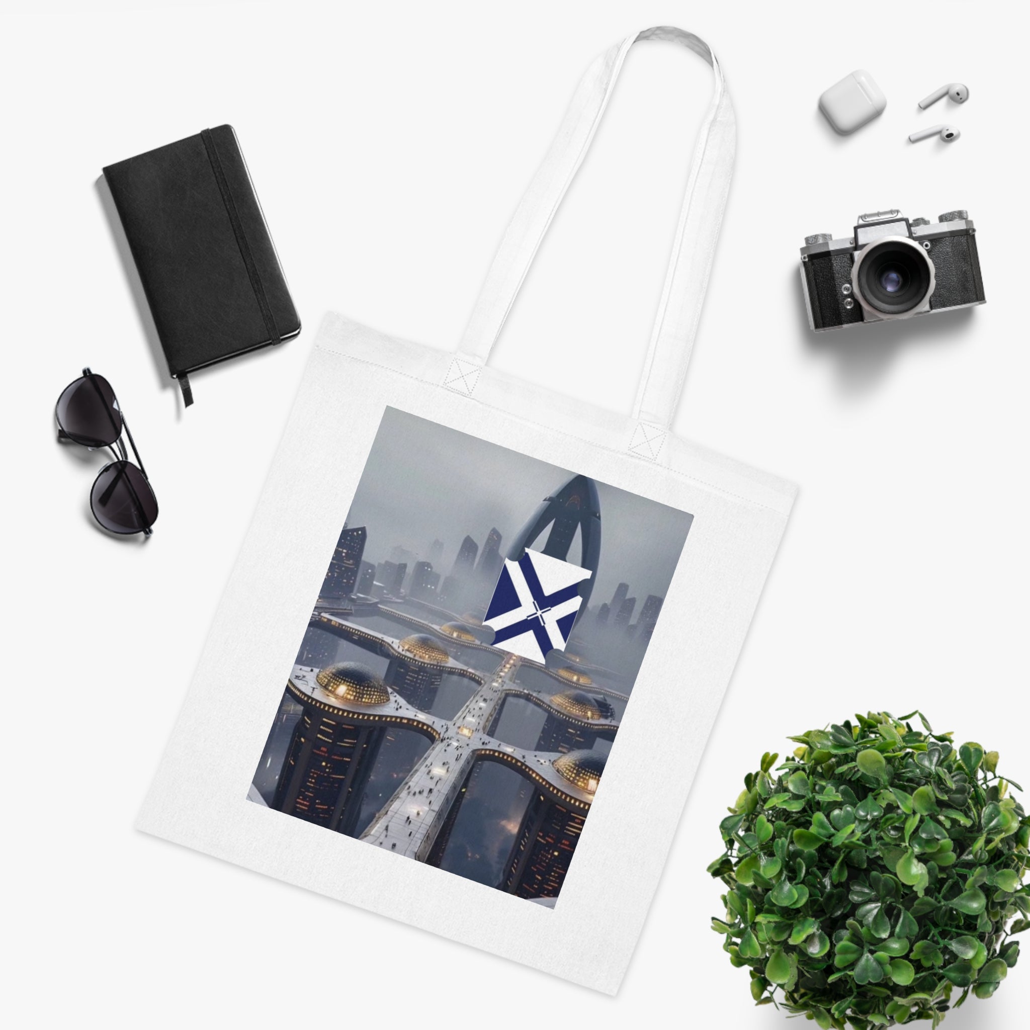 Xt Cotton Tote — Minimal Monogram Canvas Carryall