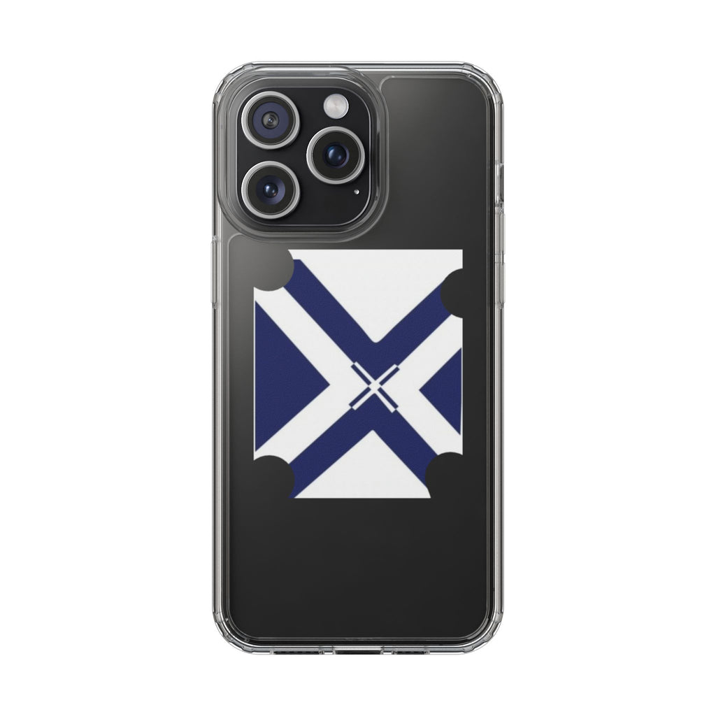 xT7 Saltire Clear Phone Case - Blue White Scottish Flag iPhone Cover