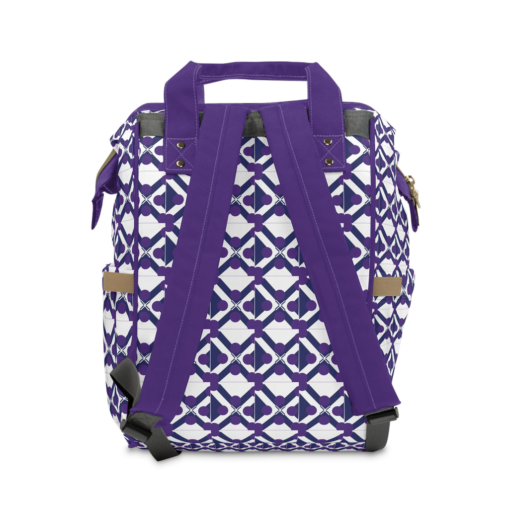 Purple XT9 Diaper Backpack — Multifunctional Baby Changing Bag with Insulated Pockets