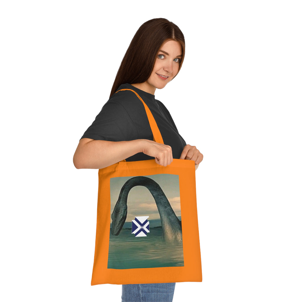 Xt Sea mosterTote Bag — Vintage Loch Ness Monster Art with Scottish Saltire Accent