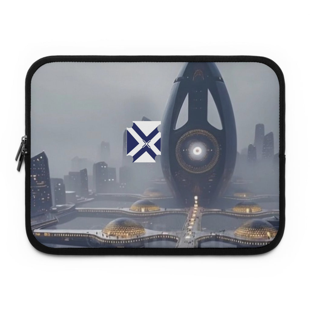 Laptop Sleeve — XT Futuristic Cityscape Laptop Sleeve