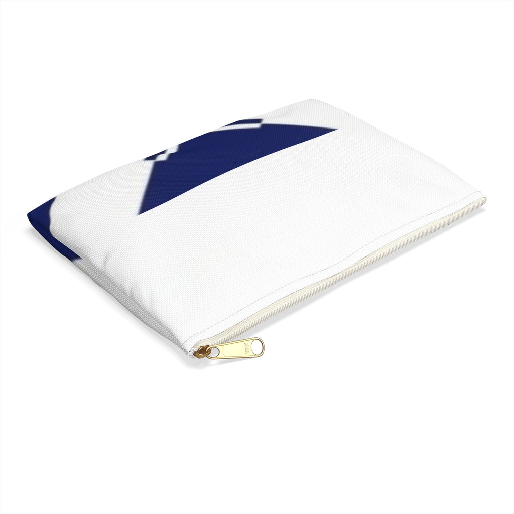 Nautical Chevron Accessory Pouch — Navy & White Sailor Makeup Bag