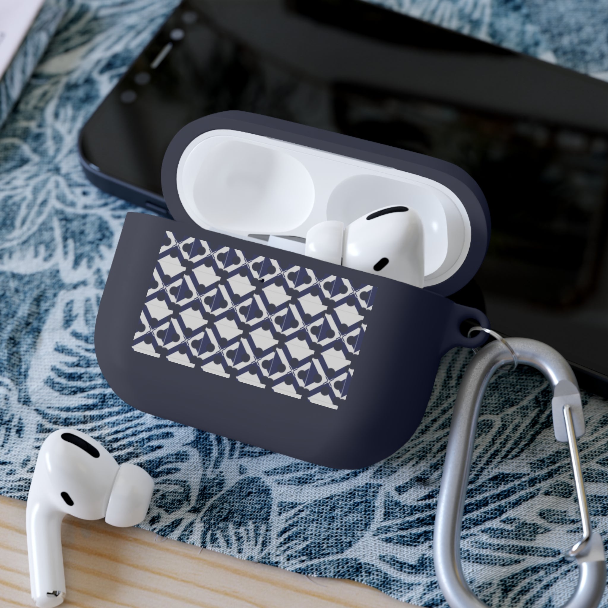 XT9 Blue Tile Pattern AirPods Case
