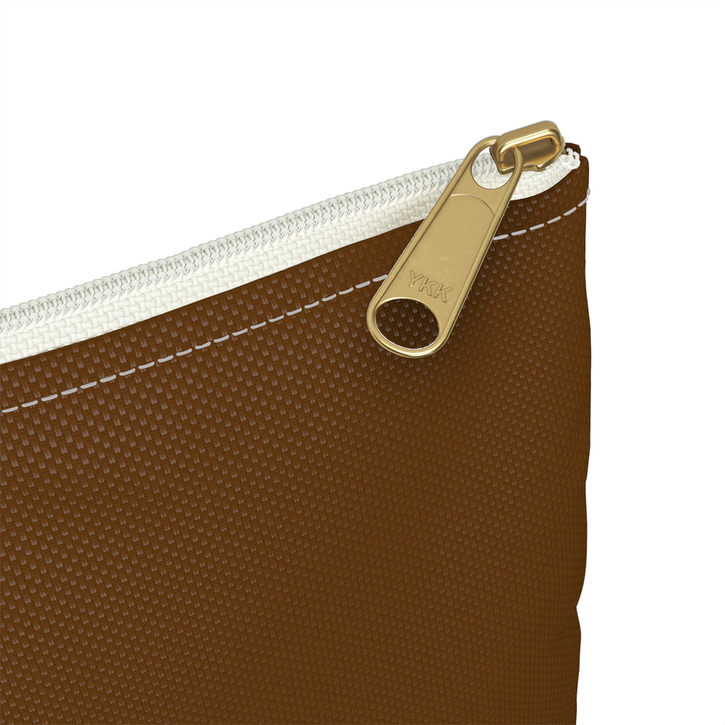 XT7 Brown Accessory Pouch with Blue Saltire Crest — Travel Organizer Toiletry Bag