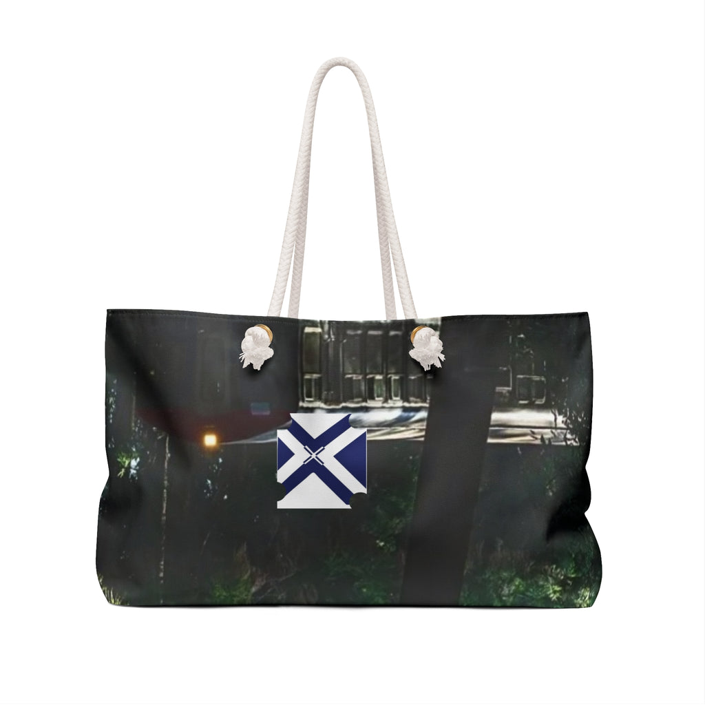 Nautical Saltire Weekender Bag – Coastal Travel Tote with Blue Cross Emblem