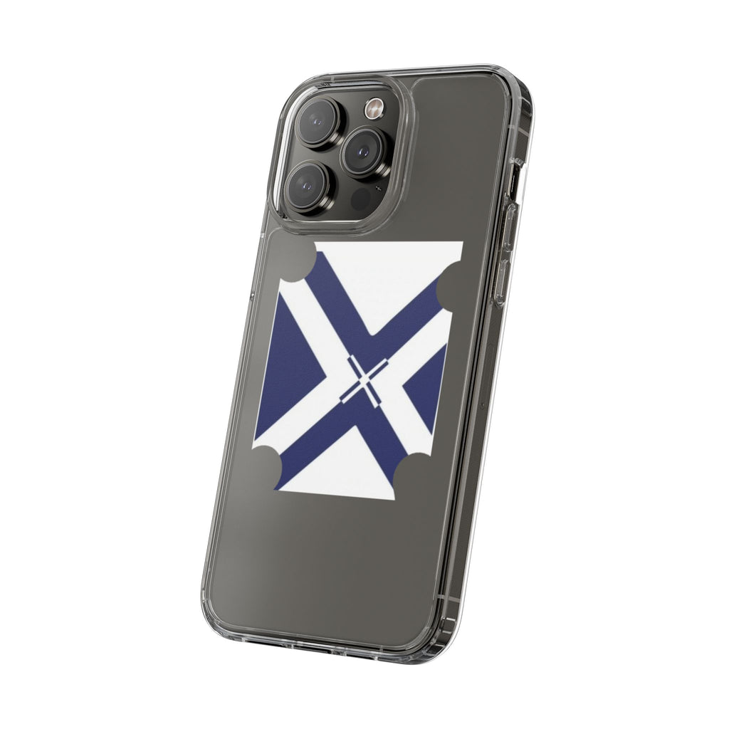 xT7 Saltire Clear Phone Case - Blue White Scottish Flag iPhone Cover