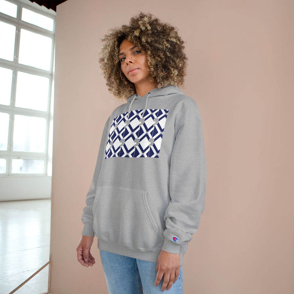 Geometric Navy Tile Hoodie