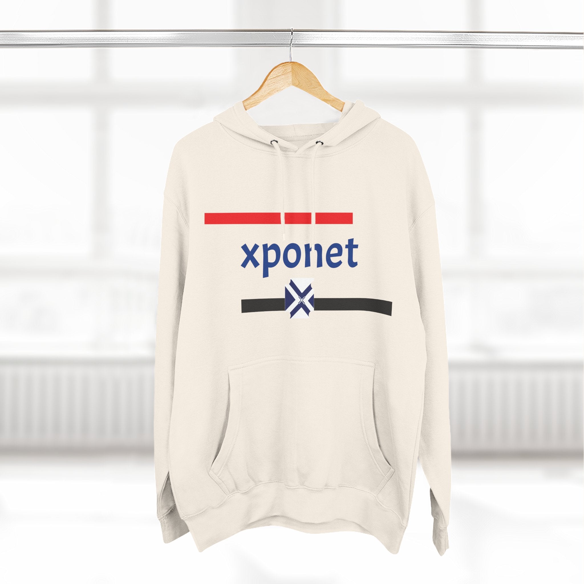 Three-Panel Fleece Hoodie