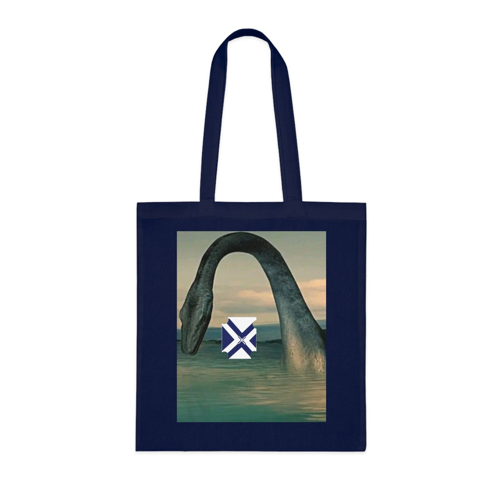 Xt Sea mosterTote Bag — Vintage Loch Ness Monster Art with Scottish Saltire Accent