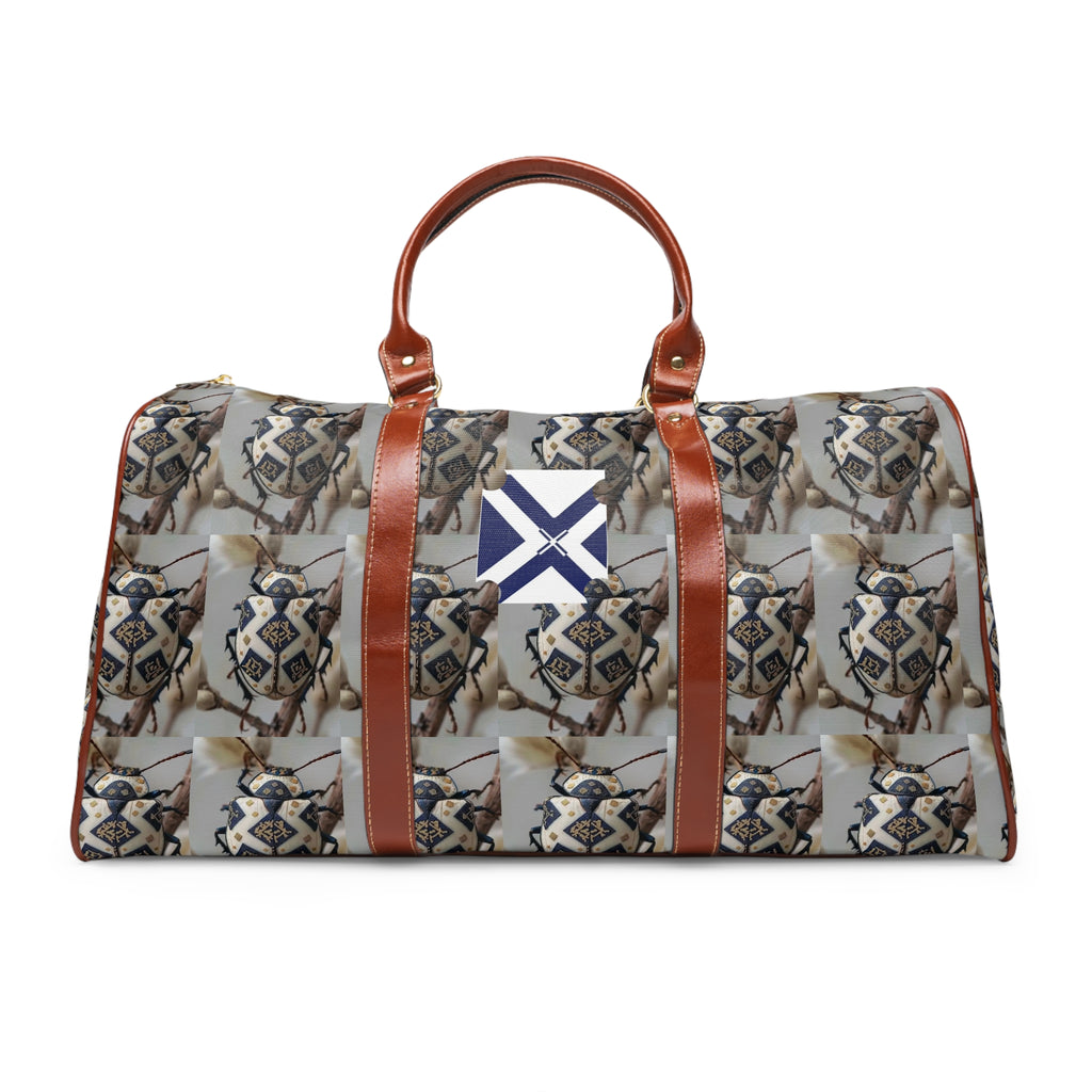 Waterproof Travel Duffle Bag with Nautical Flag Patch — Durable Weekend & Gym Carryall
