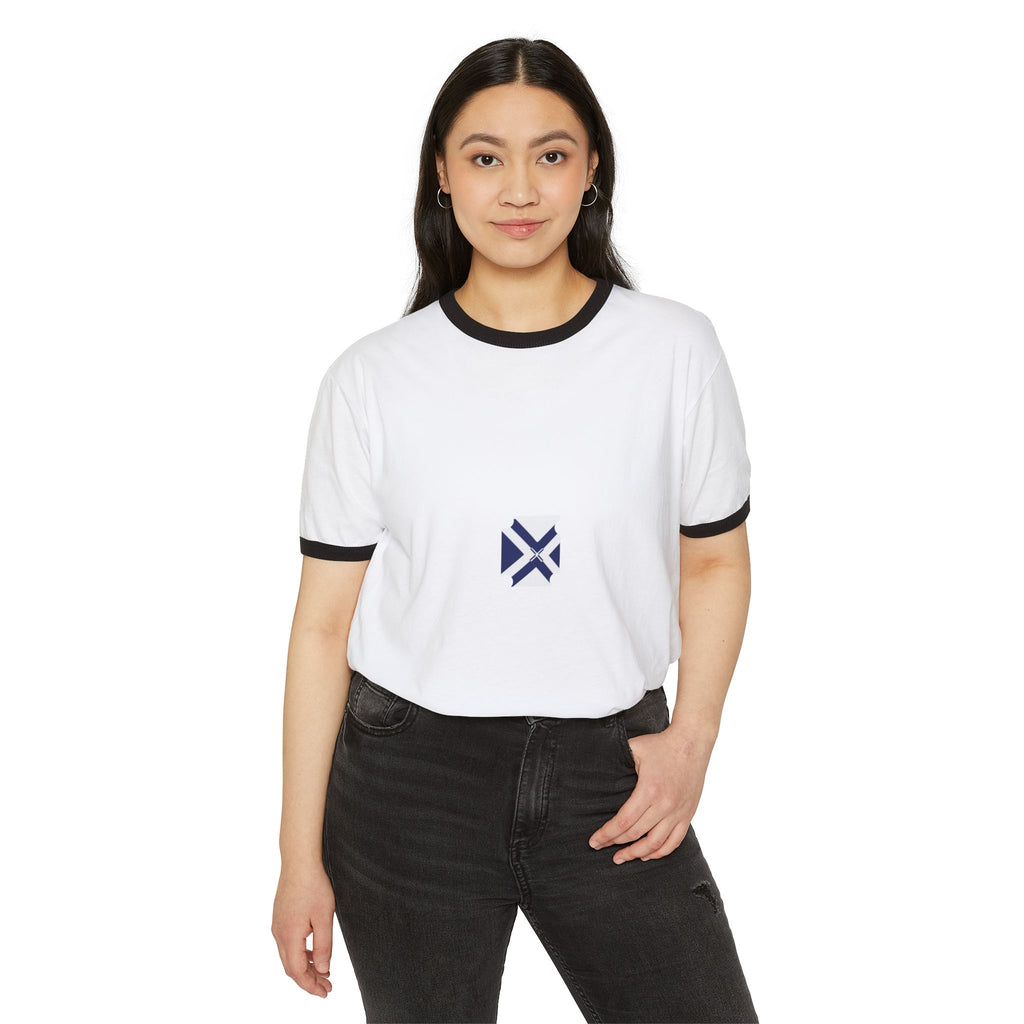 Minimal Xt Logo 80s Ringer T‑Shirt