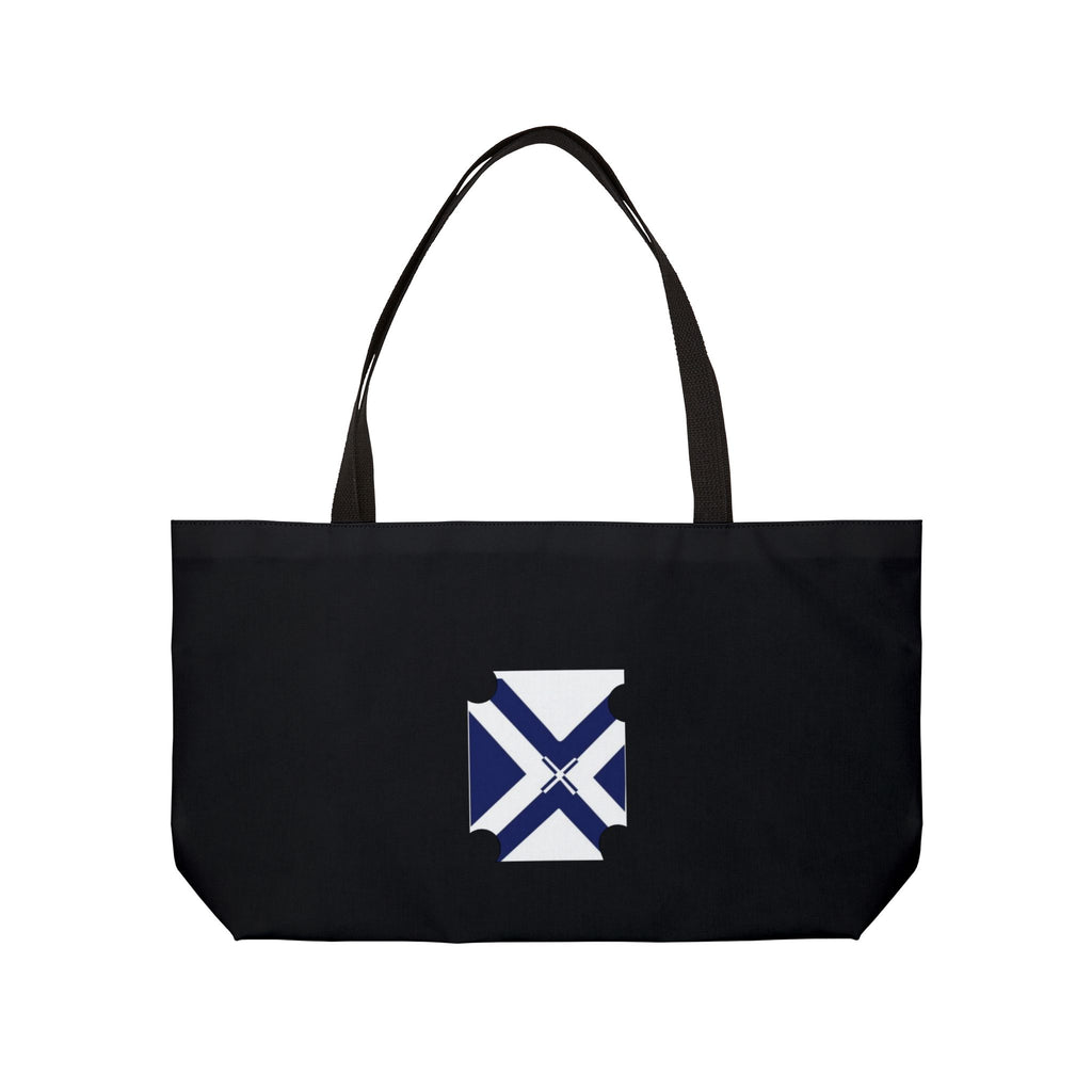 Weekender Tote Bag — Nautical Blue St. Andrew's Cross Travel Tote