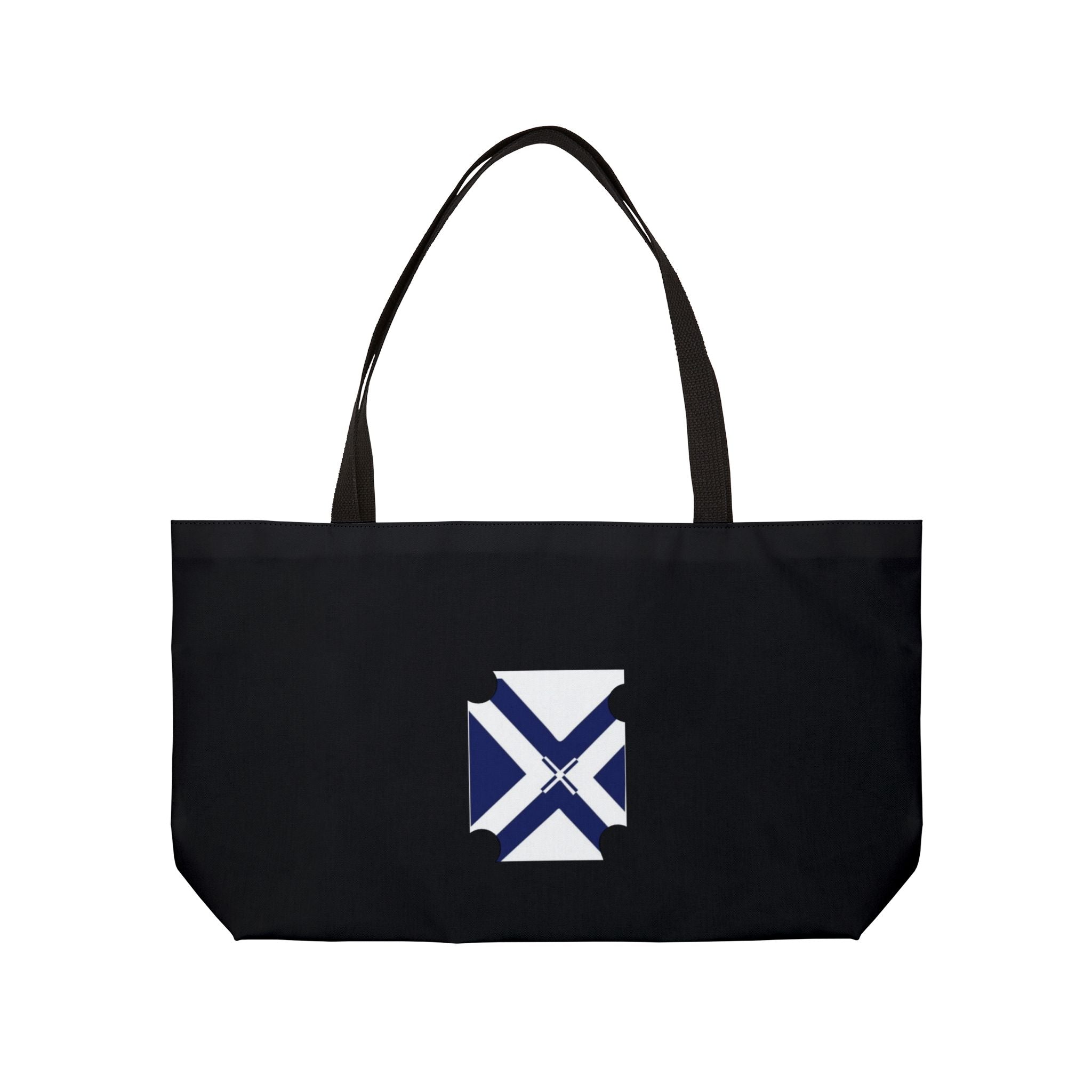 Weekender Tote Bag — Nautical Blue St. Andrew's Cross Travel Tote