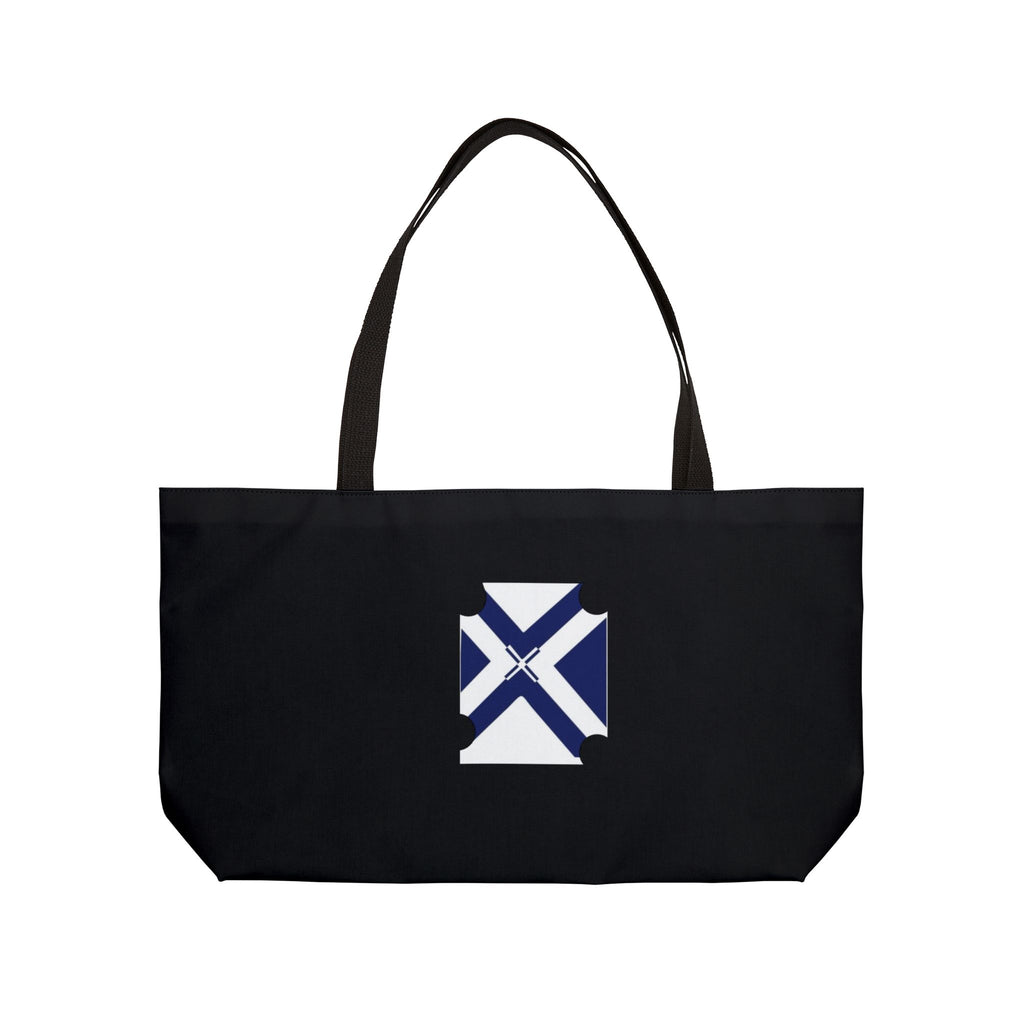 Weekender Tote Bag — Nautical Blue St. Andrew's Cross Travel Tote