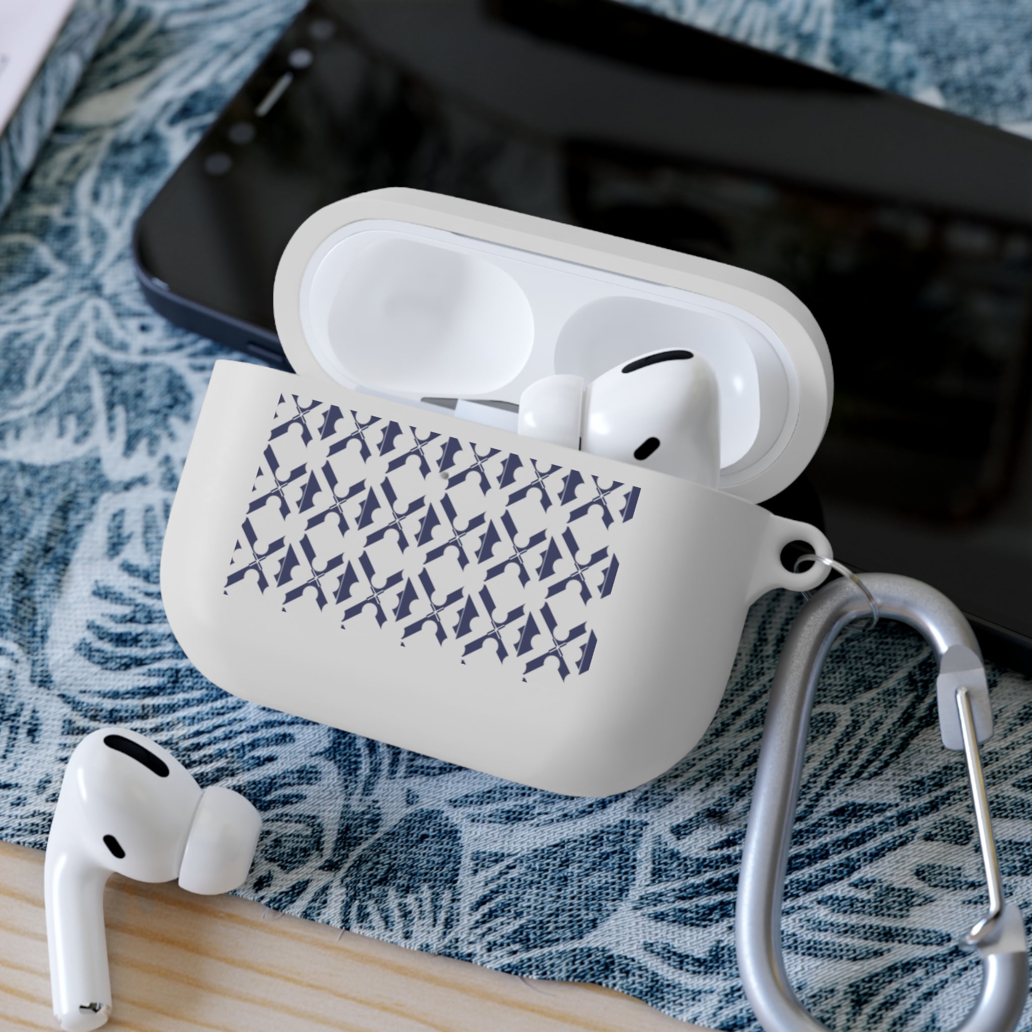 XT9 Blue Tile Pattern AirPods Case
