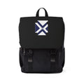 Casual Shoulder Backpack with Blue Diagonal Cross Patch
