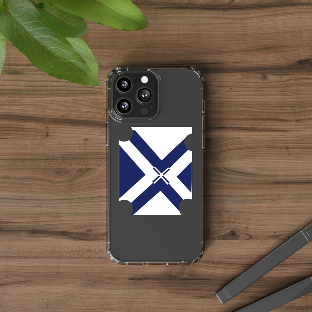 xT7 Saltire Clear Phone Case - Blue White Scottish Flag iPhone Cover