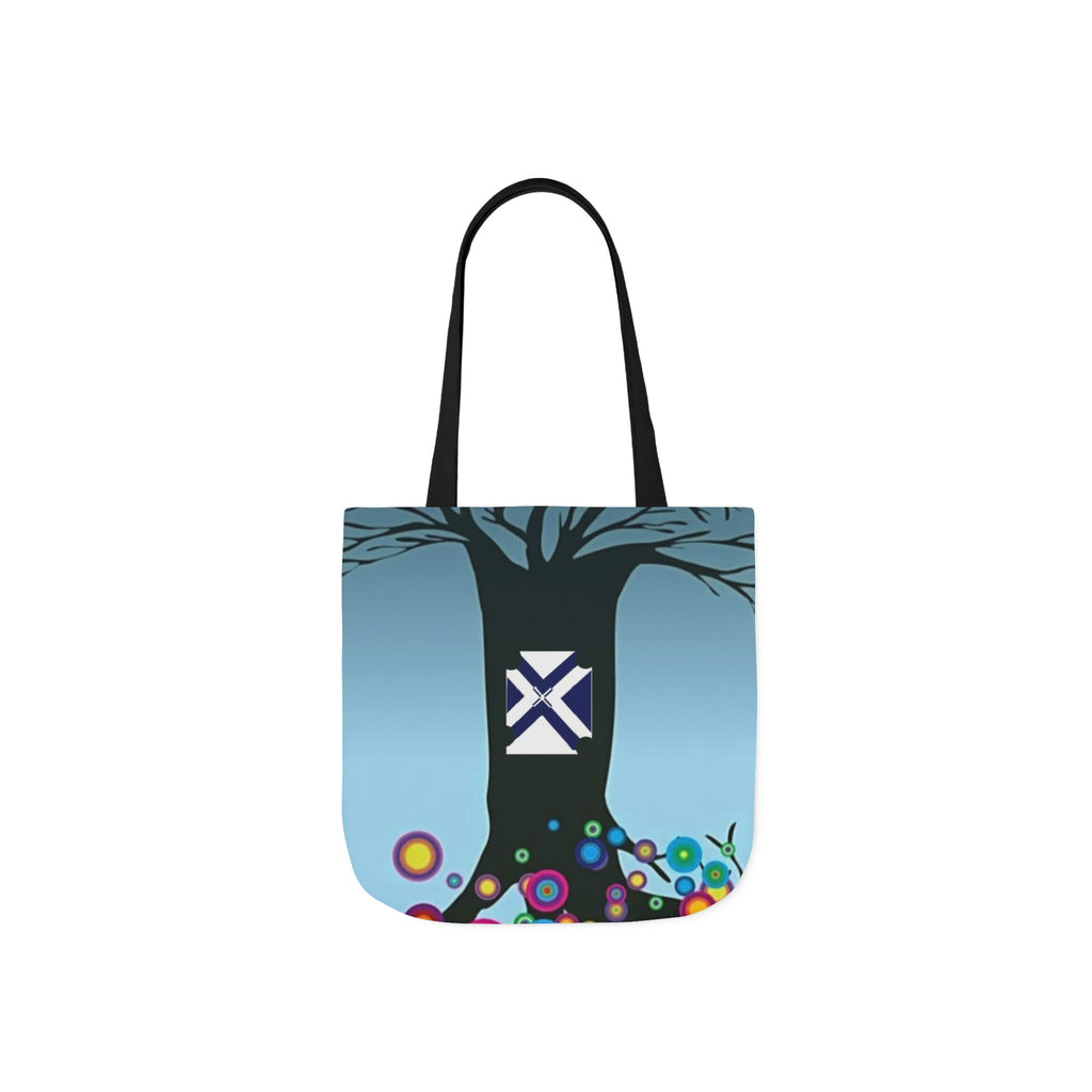 Colorful Floral Tote Bag — Vibrant Psychedelic Flowers Canvas Tote