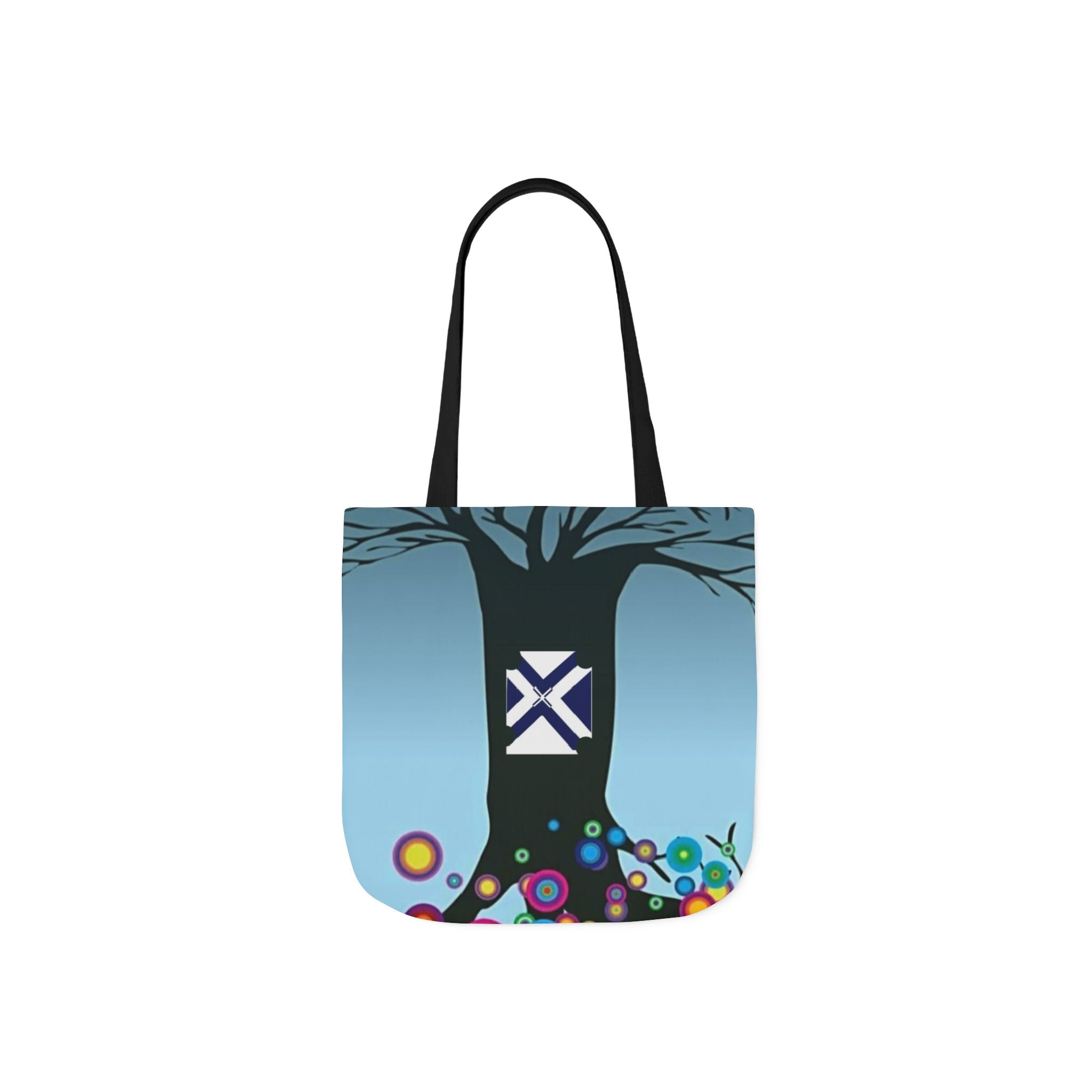 Colorful Floral Tote Bag — Vibrant Psychedelic Flowers Canvas Tote