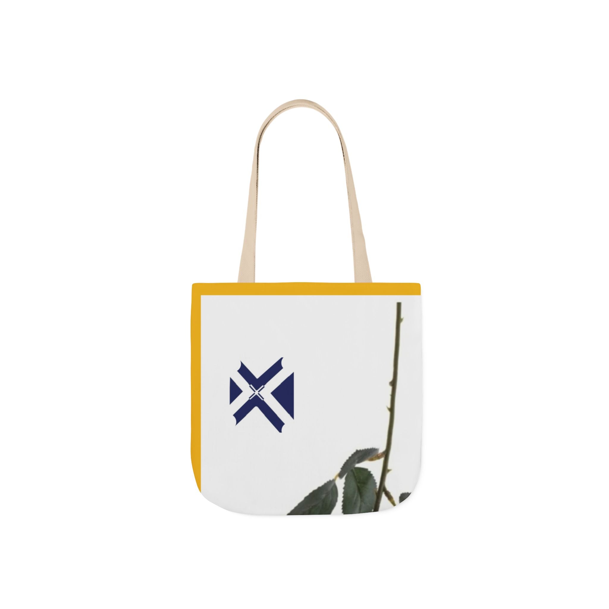Rose XT Tote Bag — Yellow Accent Canvas Shopper