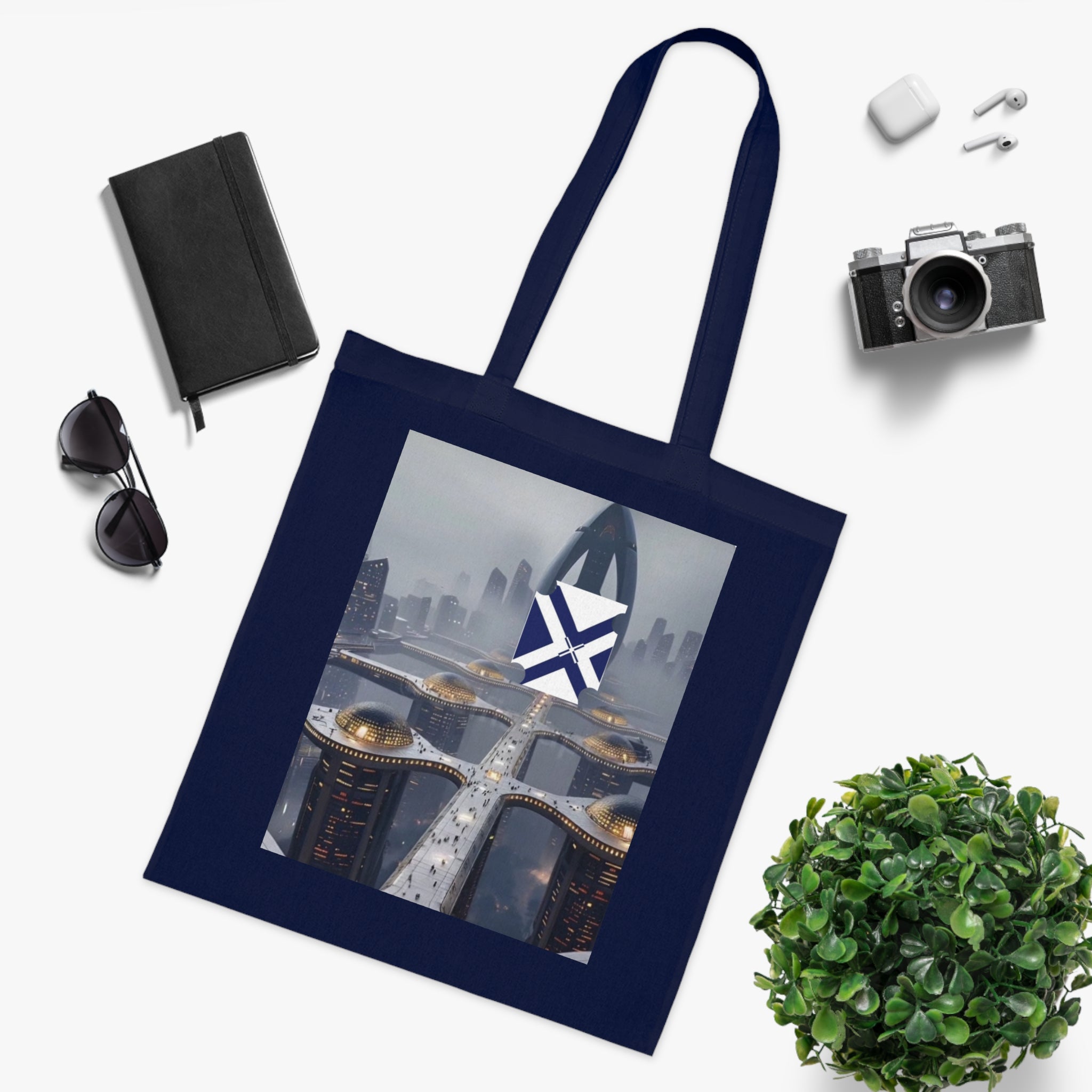 Xt Cotton Tote — Minimal Monogram Canvas Carryall