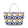 XT8 Geometric Navy & Mustard Lunch Bag