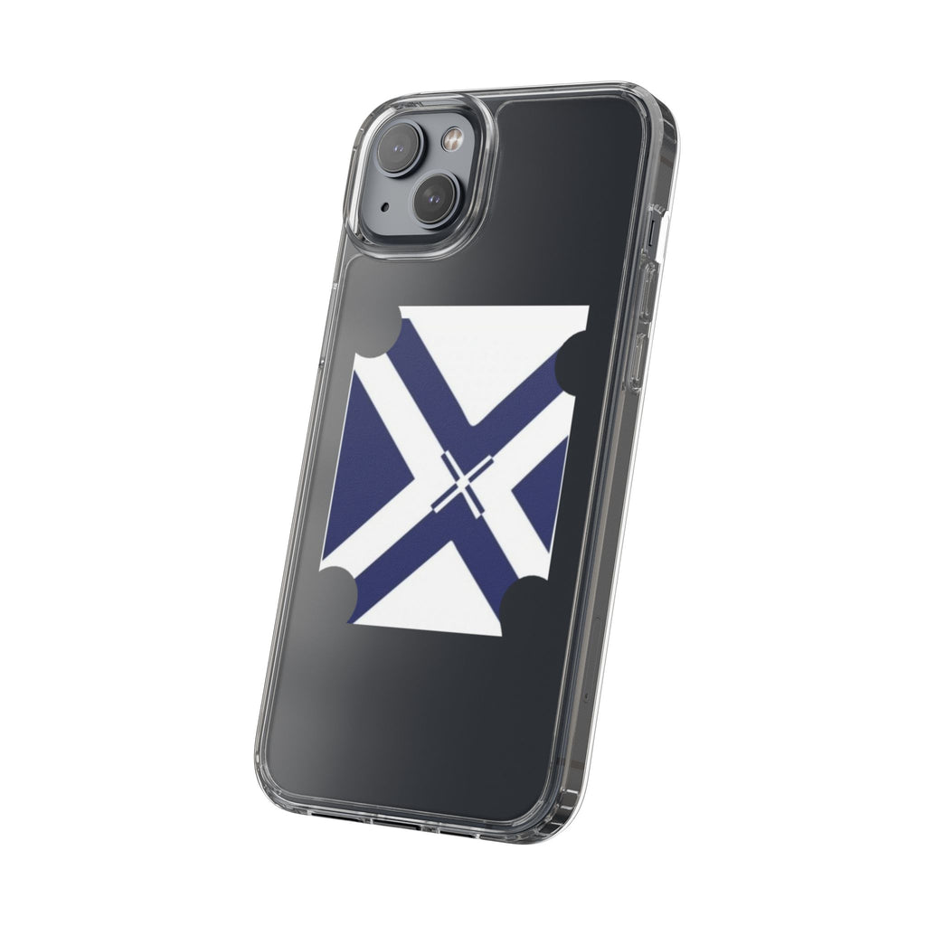 xT7 Saltire Clear Phone Case - Blue White Scottish Flag iPhone Cover