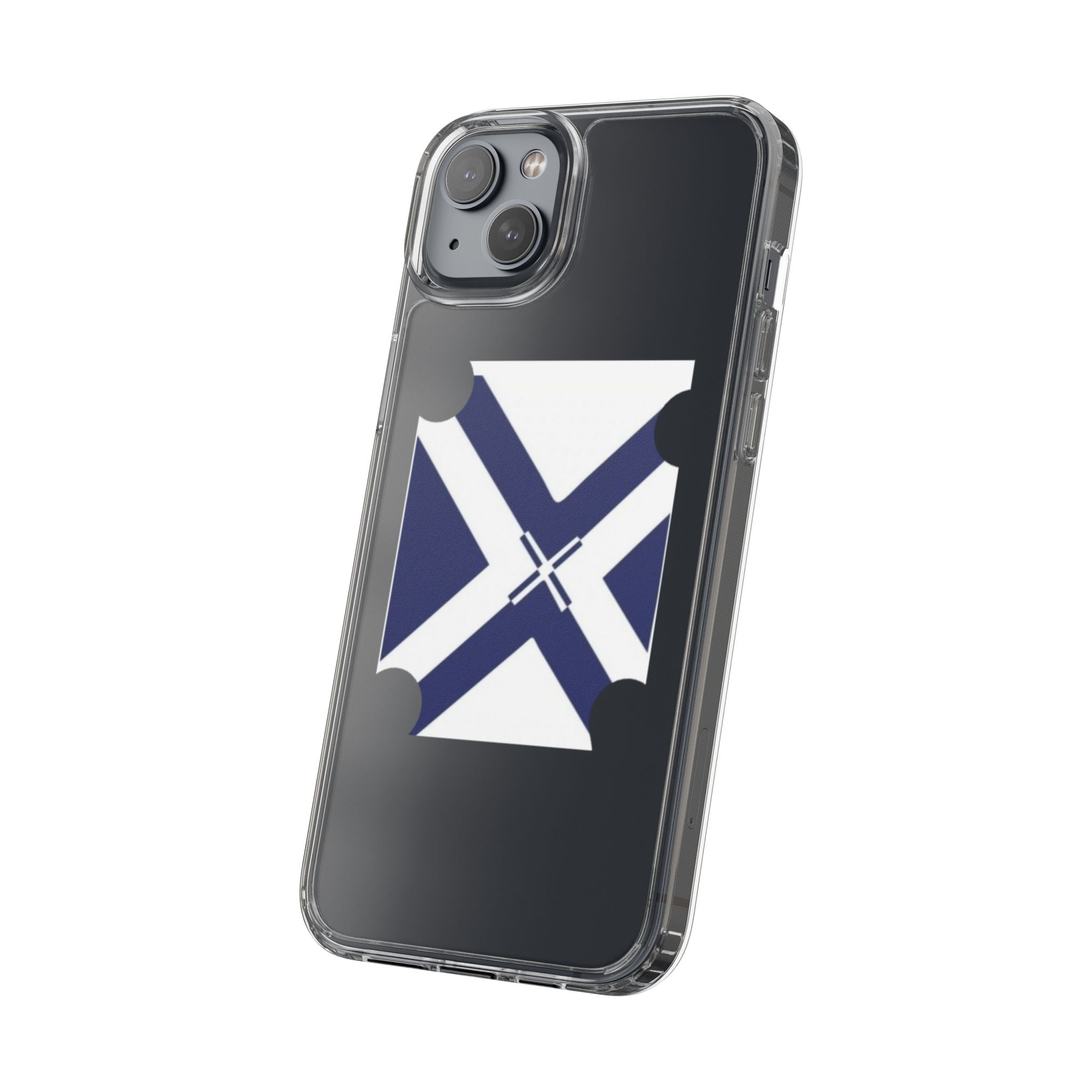 xT7 Saltire Clear Phone Case - Blue White Scottish Flag iPhone Cover