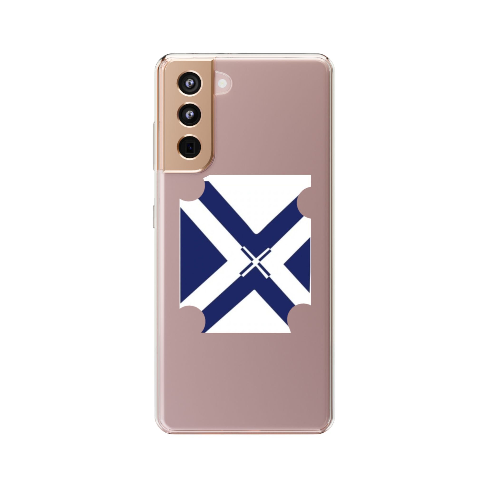 xT7 Saltire Clear Phone Case - Blue White Scottish Flag iPhone Cover