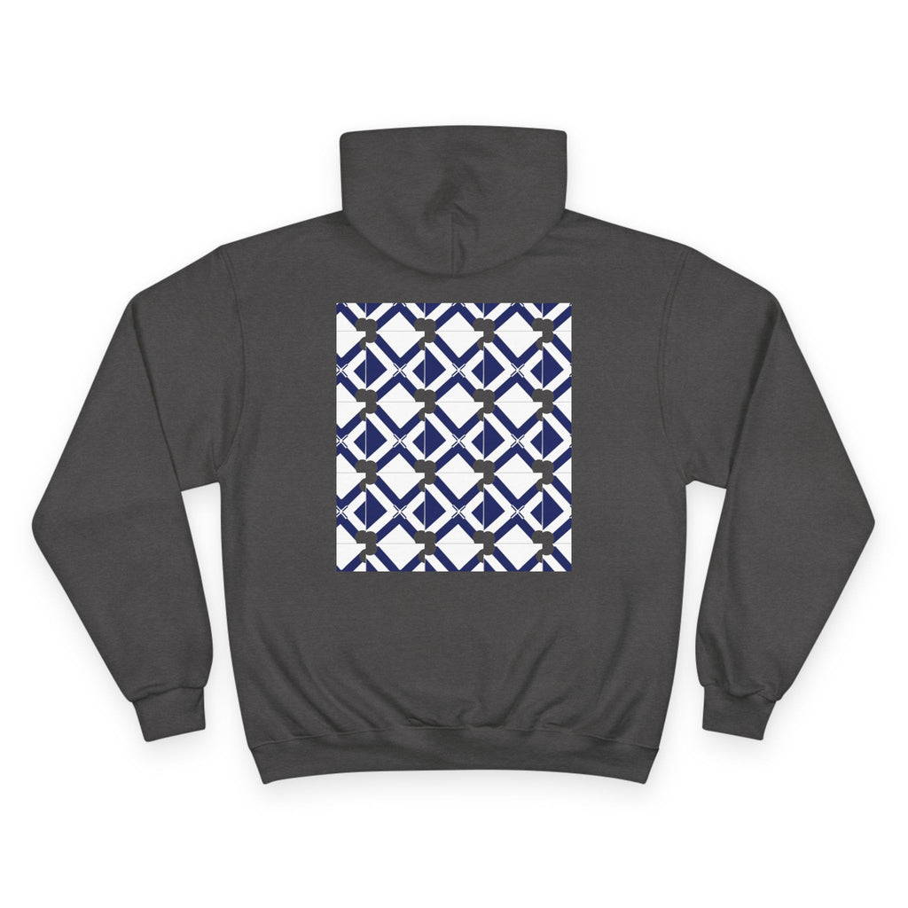 Geometric Navy Tile Hoodie