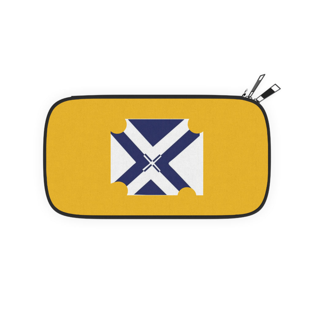 Yellow Travel Passport Wallet with Nautical Compass Ticket Design