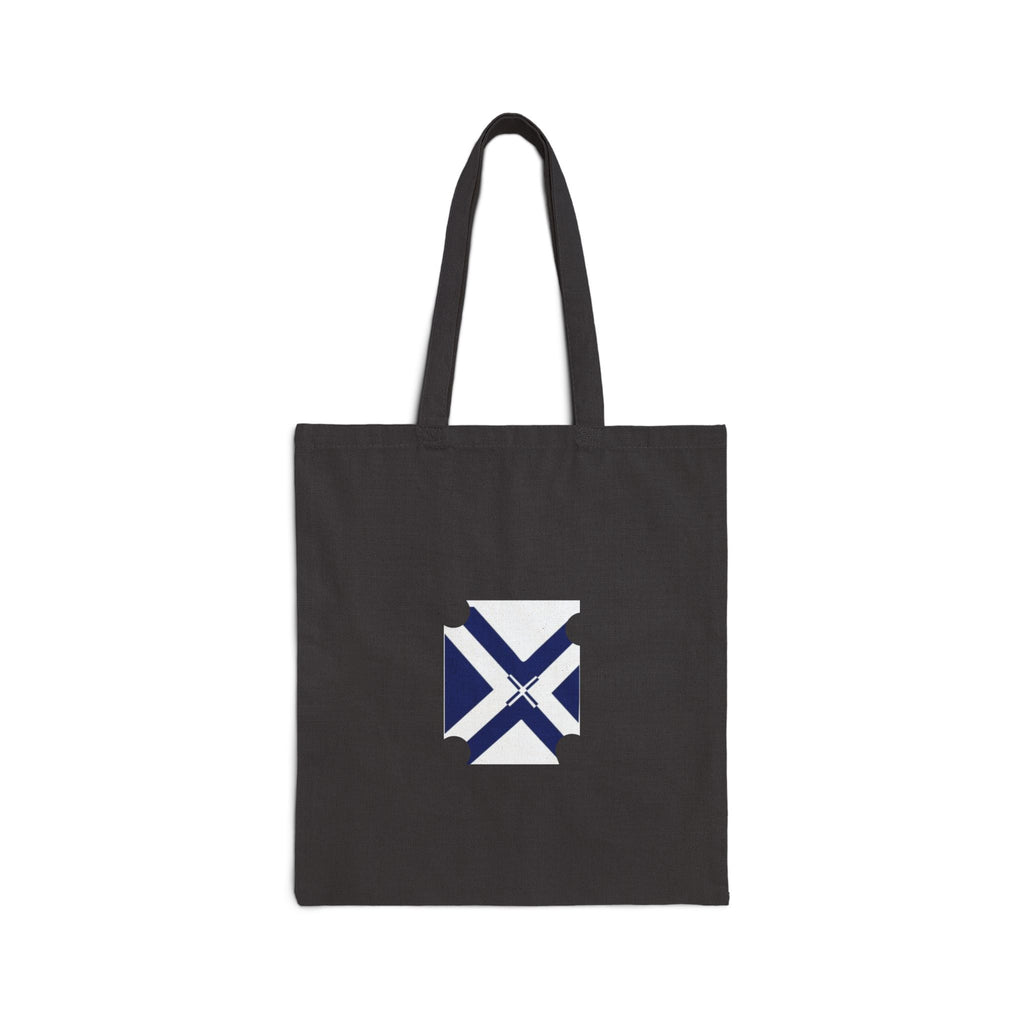 Minimal Geometric Logo Tote Bag — Canvas Cotton Grocery & Everyday Market Bag