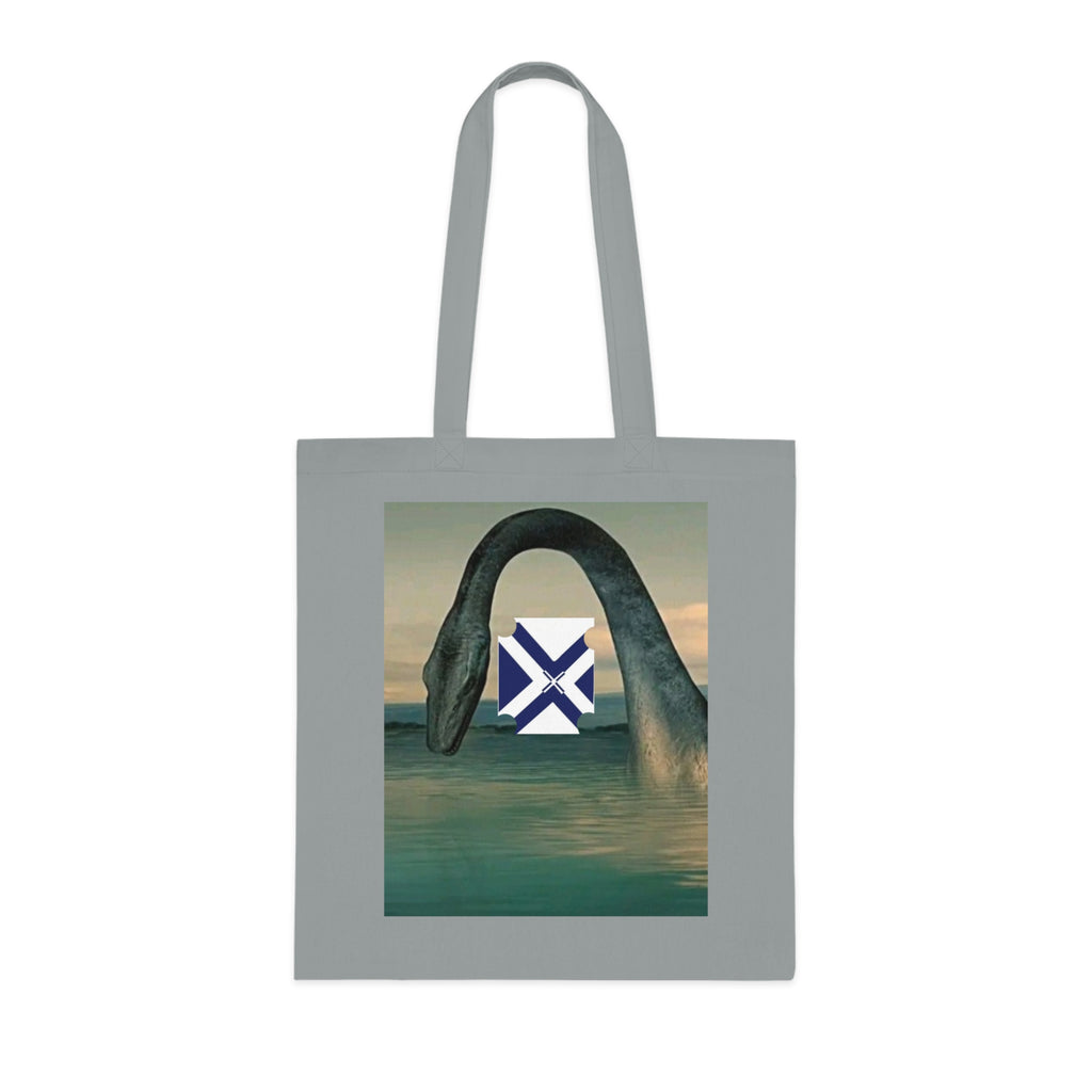 Xt Sea mosterTote Bag — Vintage Loch Ness Monster Art with Scottish Saltire Accent